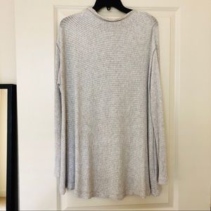 Free People Grey Open Back Top